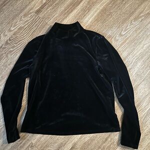Express Black Velvet Blouse
